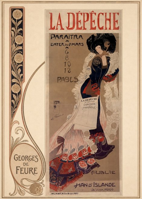 Georges de Feure La Dépêche I No6 - Plakat