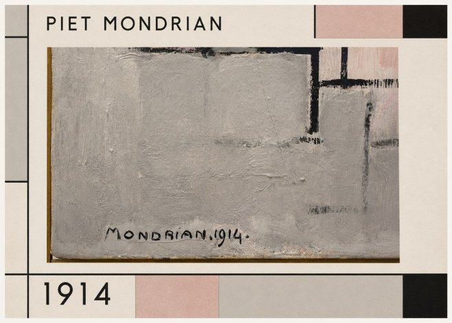 Piet Mondrian Composition 1914 No1 - Plakat