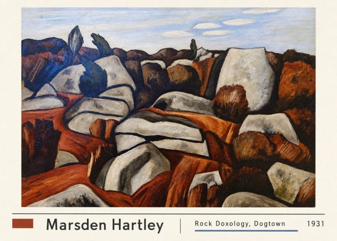Marsden Hartley Rock Doxology, Dogtown No2 - Plakat