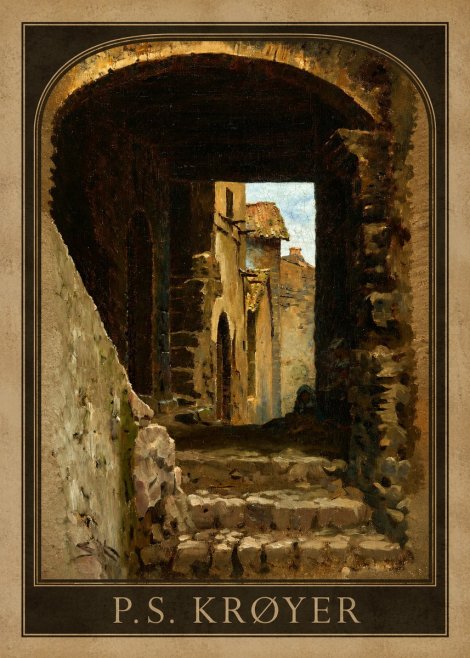 P.S. Krøyer Archway in an Italian Street No1 - Plakat