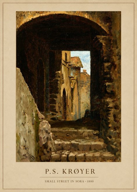 P.S. Krøyer Archway in an Italian Street No3 - Plakat
