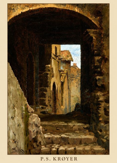 P.S. Krøyer Archway in an Italian Street No6 - Plakat
