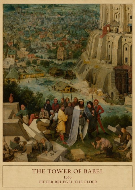 Pieter Bruegel The Tower of Babel I No4 - Plakat