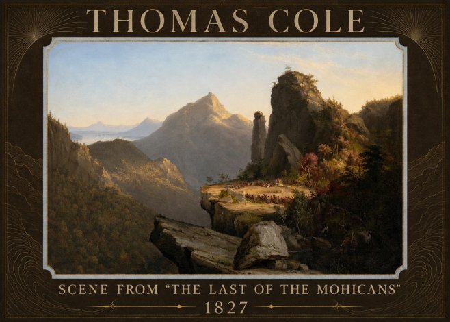 Thomas Cole Scene from 'the Last of the Mohicans' No6 - Plakat
