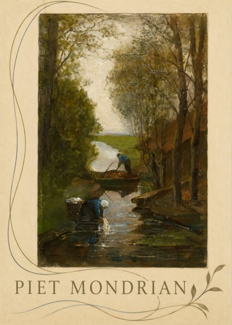 Piet Mondrian Washday on the Canal No6 - Plakat
