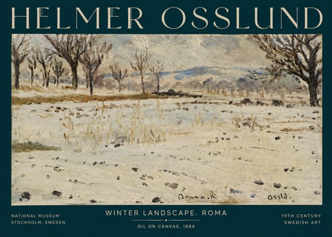 Helmer Osslund Winter Landscape. Roma No3 - Plakat