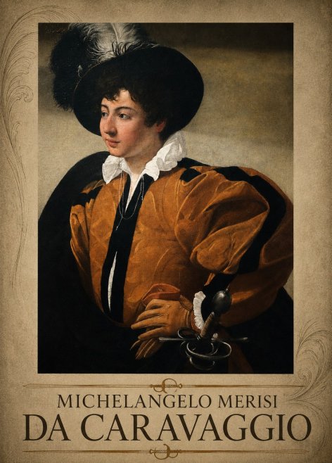 Michelangelo Merisi da Caravaggio Young Man with a Plumed Hat No3 - Plakat
