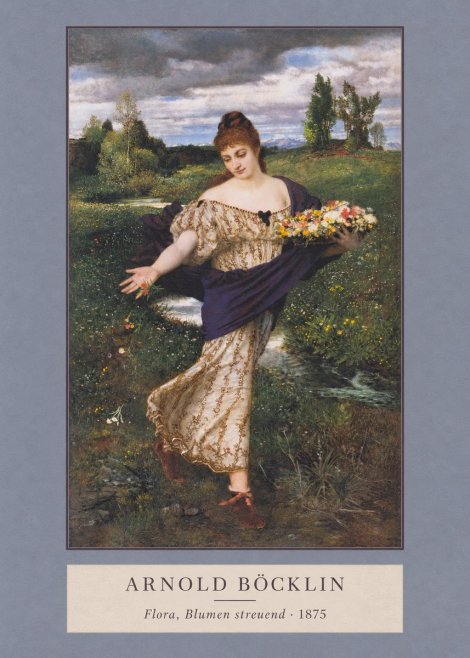 Arnold Böcklin Flora, Blumen Streuend I No4 - Plakat