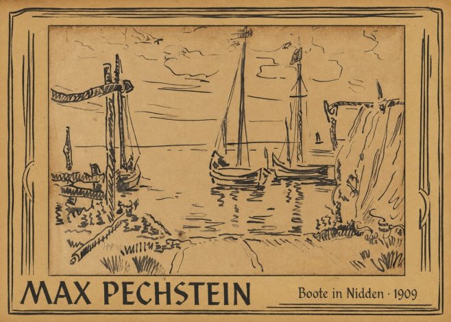Max Pechstein Boote in Nidden No1 - Plakat