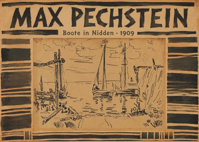 Max Pechstein Boote in Nidden No3 - Plakat