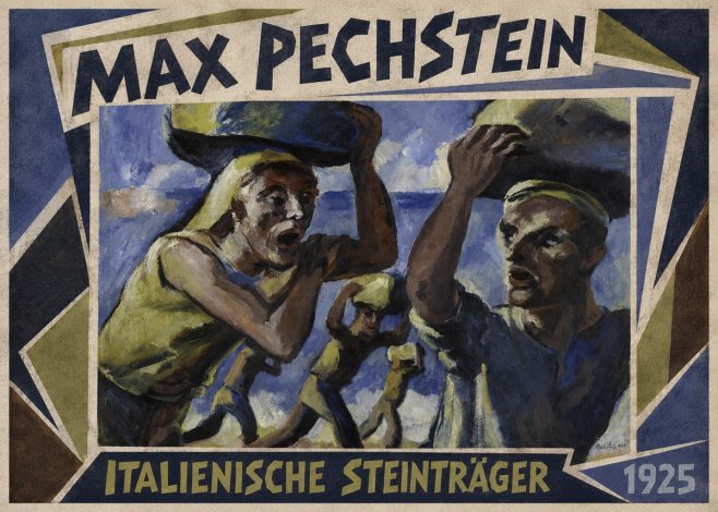 Max Pechstein Italienische Steinträger No1 - Plakat