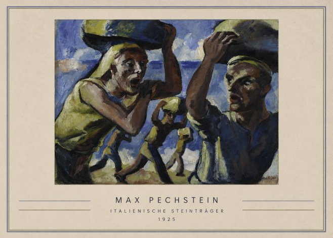 Max Pechstein Italienische Steinträger No3 - Plakat