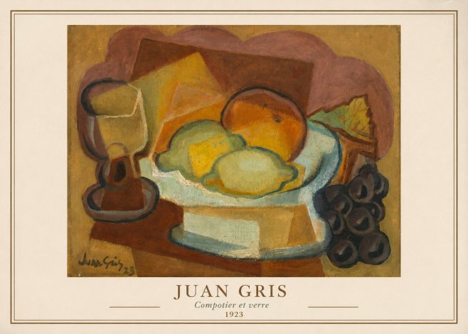 Juan Gris Compotier Et Verre No3 - Plakat