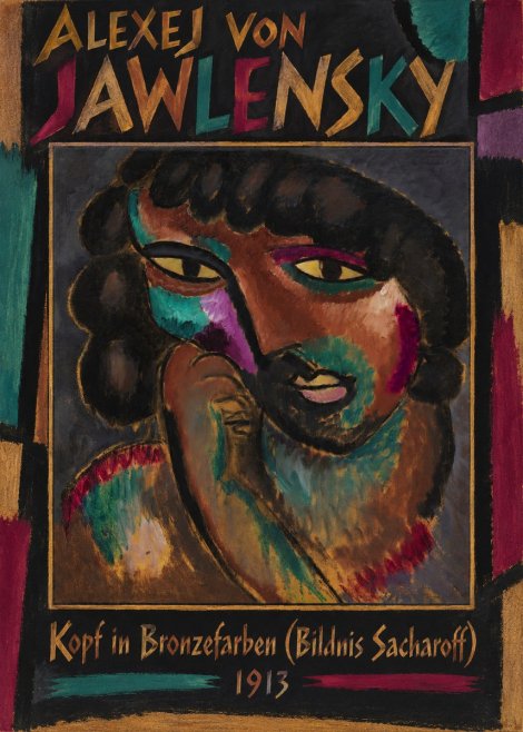 Alexej von Jawlensky Kopf in Bronzefarben (Bildnis Sacharoff) No1 - Plakat