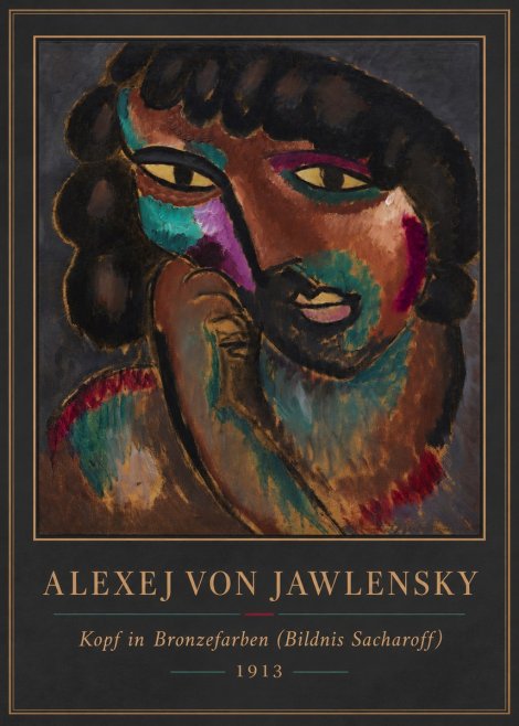Alexej von Jawlensky Kopf in Bronzefarben (Bildnis Sacharoff) No4 - Plakat