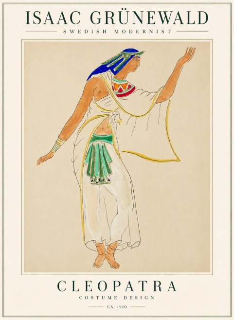 Isaac Grünewald Cleopatra - Costume Design No1 - Plakat