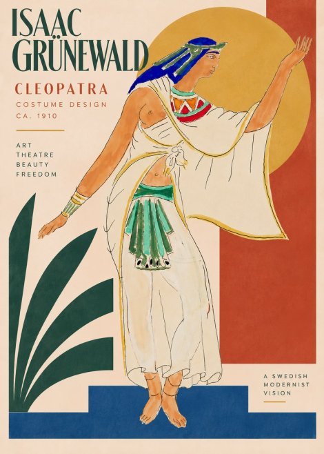 Isaac Grünewald Cleopatra - Costume Design No4 - Plakat