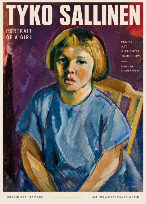 Tyko Sallinen Portrait of a Girl I No3 - Plakat