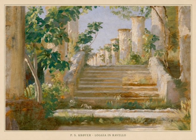 P.S. Krøyer Loggia in Ravello No5 - Plakat