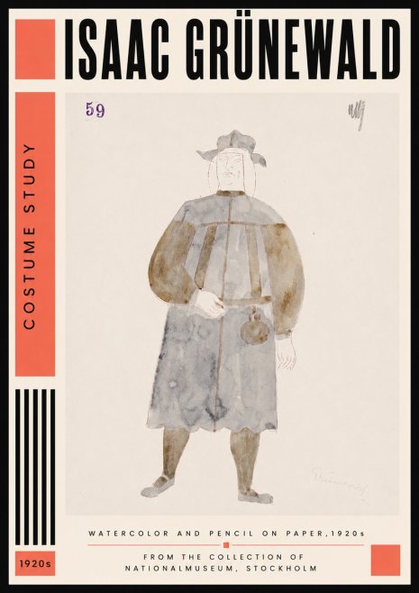 Isaac Grünewald Costume Study I No6 - Plakat