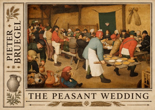 Pieter Bruegel The Peasant Wedding I No2 - Plakat