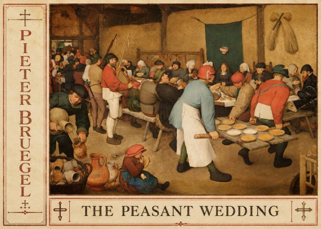 Pieter Bruegel The Peasant Wedding I No3 - Plakat