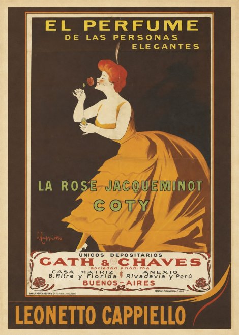 Leonetto Cappiello La Rose Jacqueminot Coty No2 - Plakat