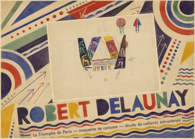 Robert Delaunay Le Triomphe De Paris — Maquette De Costume — Étude De Collants Simultanés No6 - Plakat