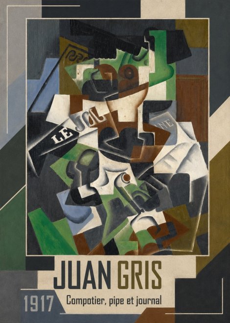 Juan Gris Compotier, Pipe Et Journal No1 - Plakat