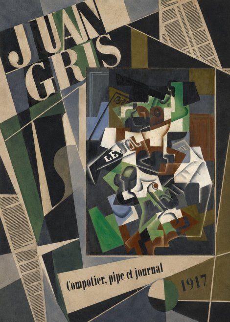 Juan Gris Compotier, Pipe Et Journal No5 - Plakat