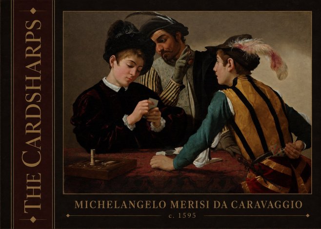 Michelangelo Merisi da Caravaggio The Cardsharps I No2 - Plakat