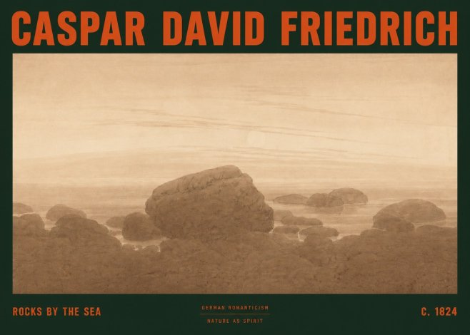Caspar David Friedrich Rocks by the Sea No2 - Plakat