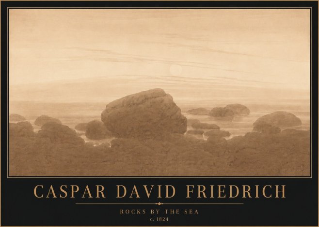 Caspar David Friedrich Rocks by the Sea No4 - Plakat
