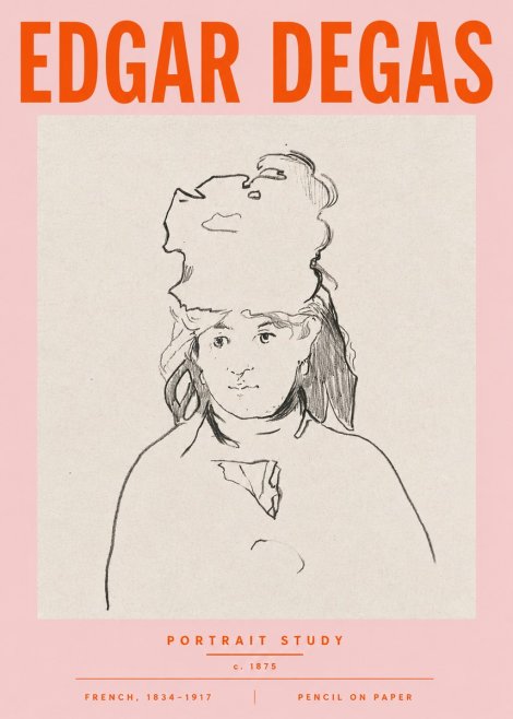 Edgar Degas Portrait Study No5 - Plakat