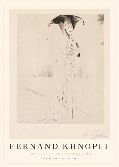 Fernand Khnopff The Jester (La Jongleuse) No1 - Plakat