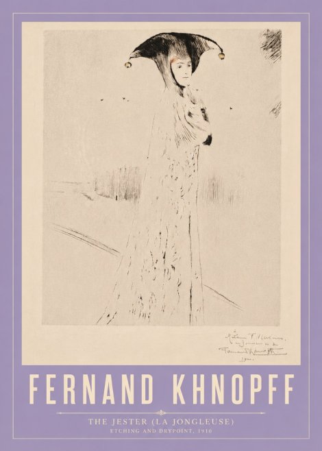 Fernand Khnopff The Jester (La Jongleuse) No4 - Plakat