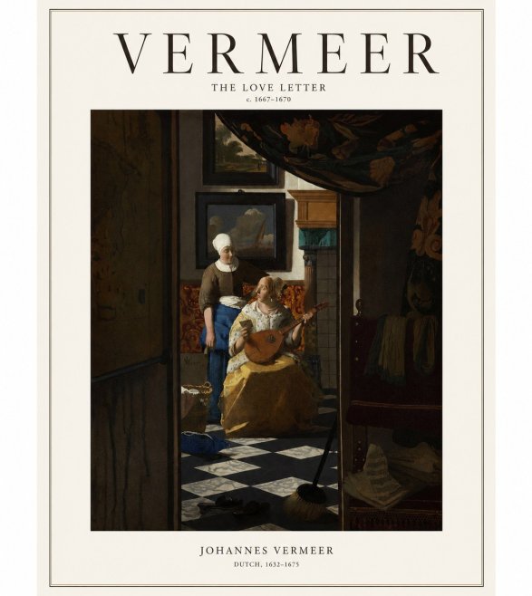 Vermeer The Love Letter No1 - Plakat