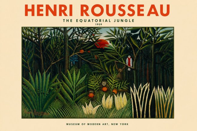 Rousseau The Equatorial Jungle I No4 - Plakat