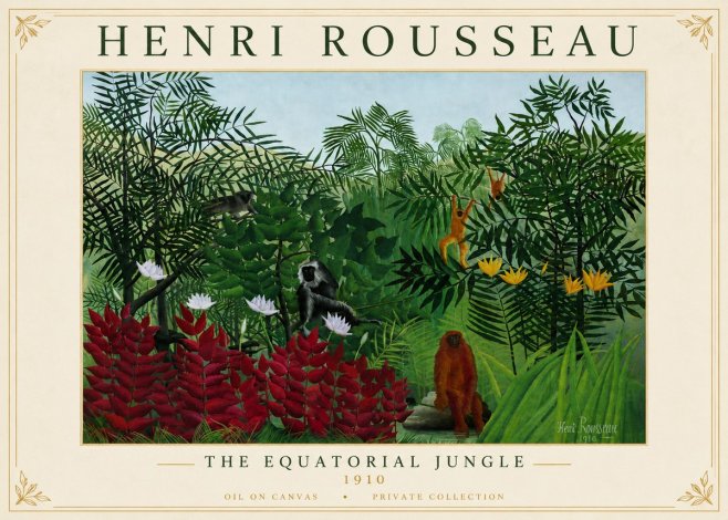 Rousseau The Equatorial Jungle II No5 - Plakat