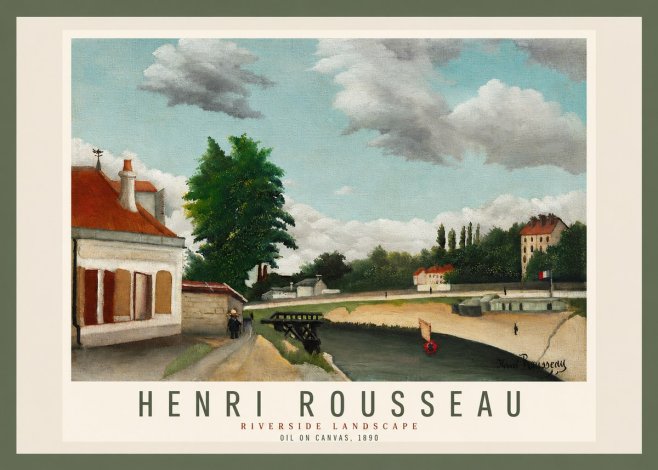 Rousseau Riverside Landscape No4 - Plakat