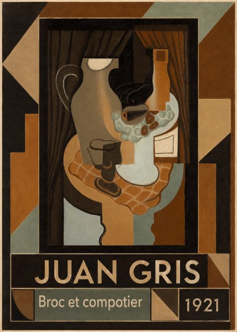 Juan Gris Broc Et Compotier No1 - Plakat