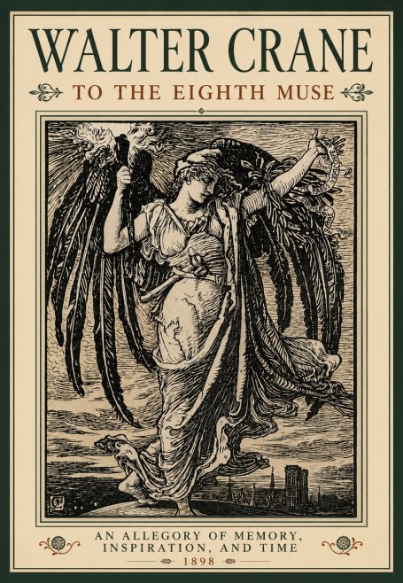 Walter Crane To the Eighth Muse No5 - Plakat