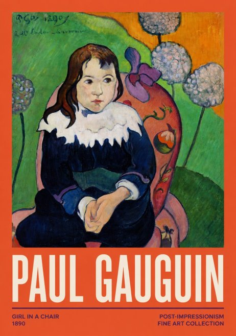 Paul Gauguin Girl in a Chair No2 - Plakat