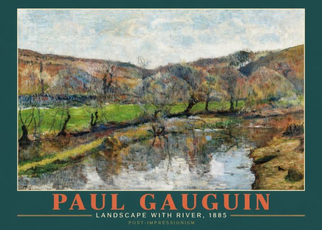 Paul Gauguin Landscape with River, 1885 No3 - Plakat