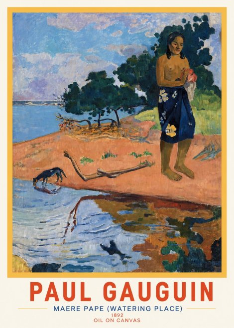 Paul Gauguin Maere Pape (Watering Place) No3 - Plakat