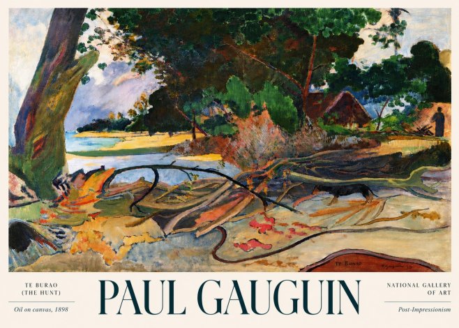 Paul Gauguin Te Burao (the Hunt) No5 - Plakat