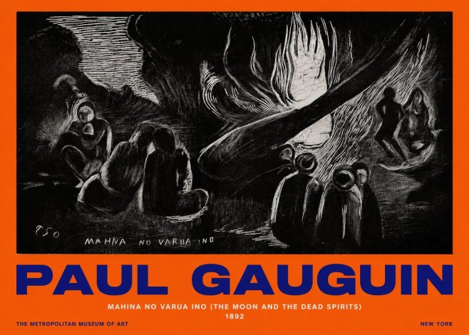 Paul Gauguin Mahina No Varua Ino (the Moon and the Dead Spirits) No2 - Plakat