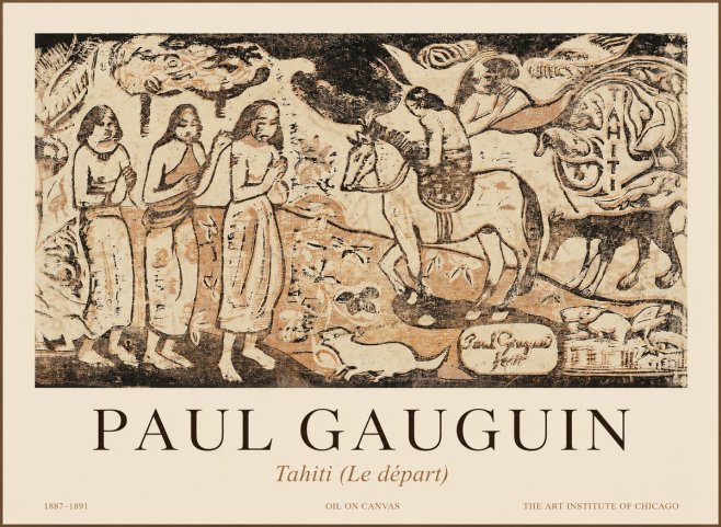 Paul Gauguin Tahitian Scene (Ia Orana Maria) No2 - Plakat