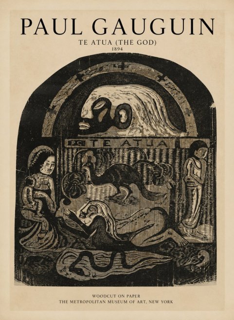Paul Gauguin Te Atua (the God) No1 - Plakat