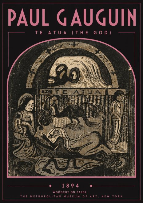 Paul Gauguin Te Atua (the God) No3 - Plakat